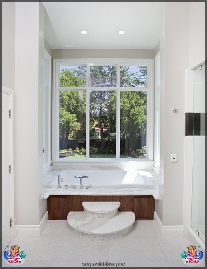 Baño con ventana: Top-50 Fotos de diseño de moda (baño, ventana, fotos, diseño, Foto baño ventana, interior baño ventana) Baño con ventana: Top-50 Fotos de diseño de moda