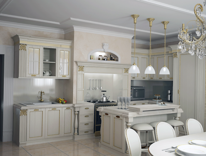 Cocina en un estilo clásico: 100 fotos del mejor diseño (cocina, estilo, clásico, fotos) Cocina en un estilo clásico: 100 fotos del mejor diseño