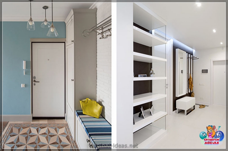 Das Innere des Flurs in der Wohnung in hellen Farben: Das Design des Korridors in verschiedenen Stilen, wie man ein gemütliches Interieur in hellen Farben macht (innere, flurs, wohnung, hellen) Das Innere des Flurs in der Wohnung in hellen Farben: Das Design des Korridors in verschiedenen Stilen, wie man ein gemütliches Interieur in hellen Farben macht
