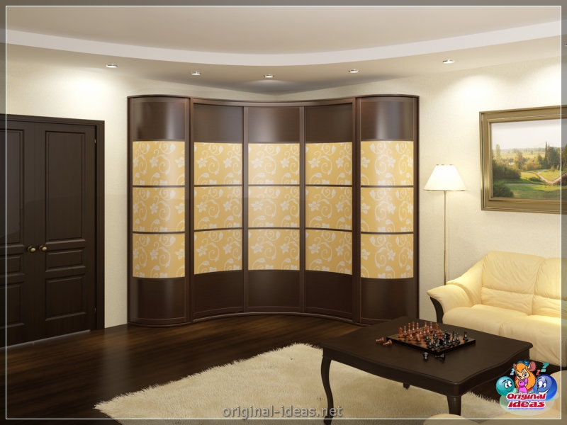 Radius cabinets - 65 photos of new products of finished furniture in the interior (radius, cabinets, photos, products) Radius cabinets - 65 photos of new products of finished furniture in the interior