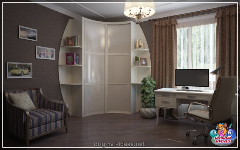 Radius cabinets - 65 photos of new products of finished furniture in the interior (radius, cabinets, photos, products) Radius cabinets - 65 photos of new products of finished furniture in the interior