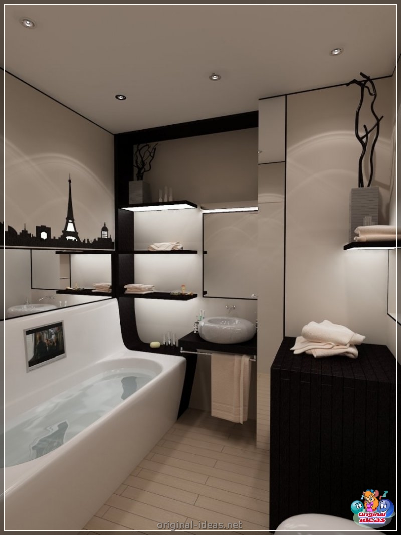 Baño en el apartamento - 55 fotos de las mejores ideas de diseño de interiores (baño, apartamento, fotos, ideas, diseño) Baño en el apartamento - 55 fotos de las mejores ideas de diseño de interiores