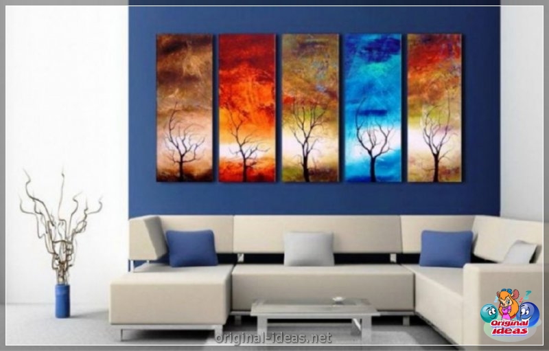 Modular paintings - a bright stroke in the interior (modular, paintings, interior, interior living room) Modular paintings - a bright stroke in the interior