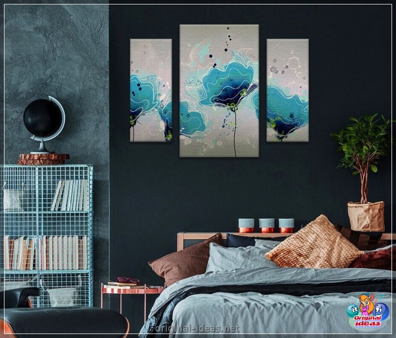 Modular paintings - a bright stroke in the interior (modular, paintings, interior, interior living room) Modular paintings - a bright stroke in the interior
