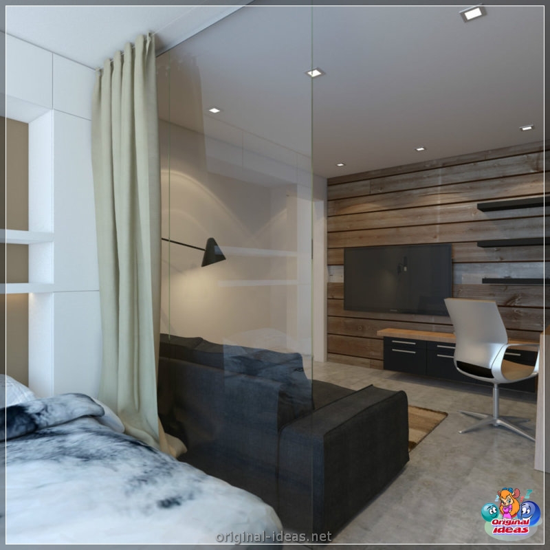 Apartamento 33 sq. metro. - 95 fotos de nuevos productos de diseño de interiores modernos (apartamento, metro, diseño, interiores) Apartamento 33 sq. metro. - 95 fotos de nuevos productos de diseño de interiores modernos