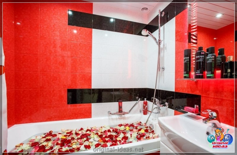 Baño rojo - 90 fotos de las ideas de diseño moderno brillante (baño, rojo, fotos, ideas, diseño, moderno) Baño rojo - 90 fotos de las ideas de diseño moderno brillante