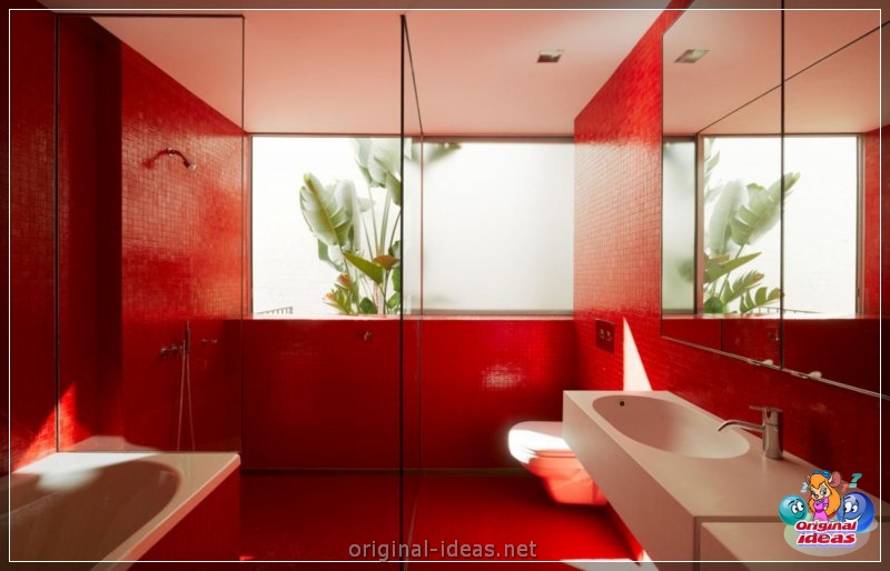 Baño rojo - 90 fotos de las ideas de diseño moderno brillante (baño, rojo, fotos, ideas, diseño, moderno) Baño rojo - 90 fotos de las ideas de diseño moderno brillante