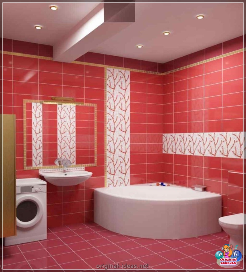 Baño rojo - 90 fotos de las ideas de diseño moderno brillante (baño, rojo, fotos, ideas, diseño, moderno) Baño rojo - 90 fotos de las ideas de diseño moderno brillante