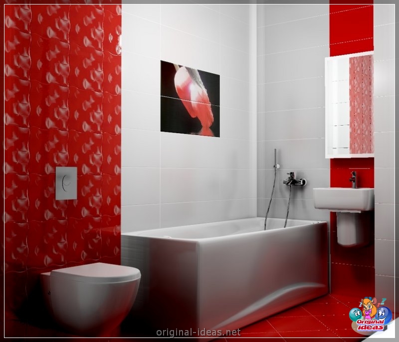 Baño rojo - 90 fotos de las ideas de diseño moderno brillante (baño, rojo, fotos, ideas, diseño, moderno) Baño rojo - 90 fotos de las ideas de diseño moderno brillante