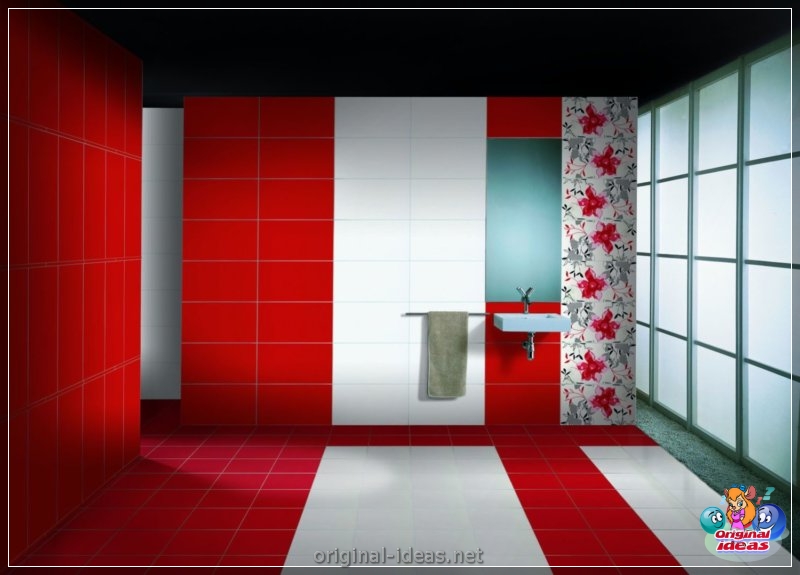 Baño rojo - 90 fotos de las ideas de diseño moderno brillante (baño, rojo, fotos, ideas, diseño, moderno) Baño rojo - 90 fotos de las ideas de diseño moderno brillante