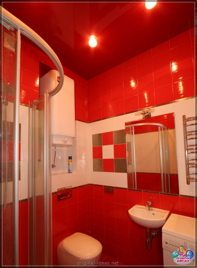 Baño rojo - 90 fotos de las ideas de diseño moderno brillante (baño, rojo, fotos, ideas, diseño, moderno) Baño rojo - 90 fotos de las ideas de diseño moderno brillante