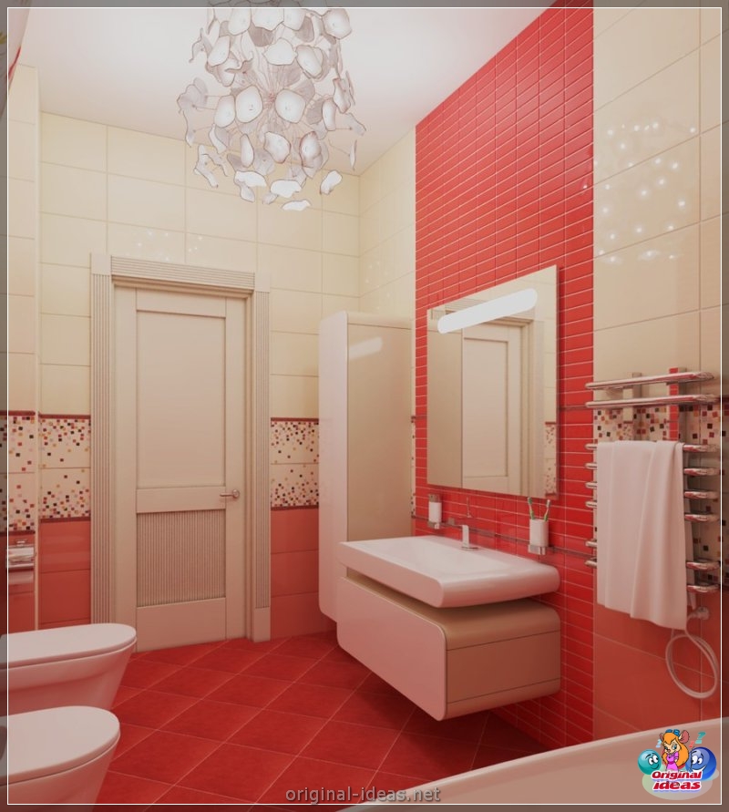 Baño rojo - 90 fotos de las ideas de diseño moderno brillante (baño, rojo, fotos, ideas, diseño, moderno) Baño rojo - 90 fotos de las ideas de diseño moderno brillante