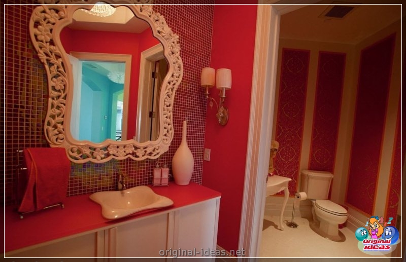 Baño rojo - 90 fotos de las ideas de diseño moderno brillante (baño, rojo, fotos, ideas, diseño, moderno) Baño rojo - 90 fotos de las ideas de diseño moderno brillante