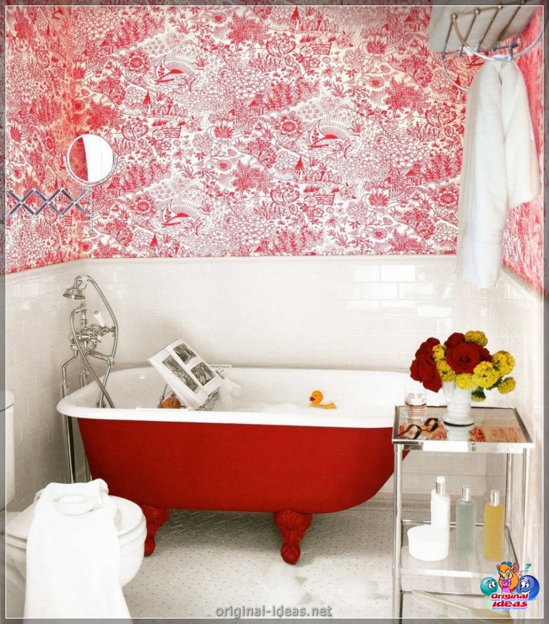 Baño rojo - 90 fotos de las ideas de diseño moderno brillante (baño, rojo, fotos, ideas, diseño, moderno) Baño rojo - 90 fotos de las ideas de diseño moderno brillante