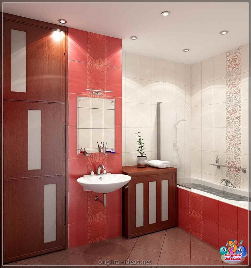 Baño rojo - 90 fotos de las ideas de diseño moderno brillante (baño, rojo, fotos, ideas, diseño, moderno) Baño rojo - 90 fotos de las ideas de diseño moderno brillante