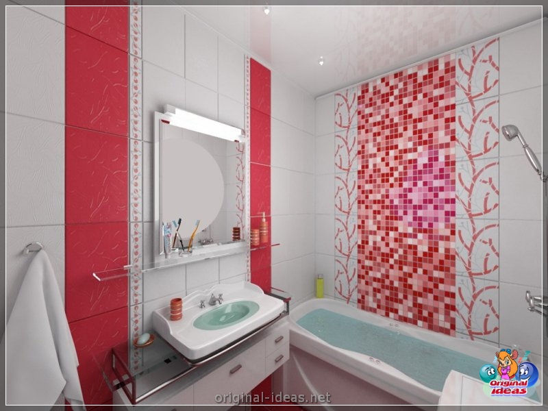 Baño rojo - 90 fotos de las ideas de diseño moderno brillante (baño, rojo, fotos, ideas, diseño, moderno) Baño rojo - 90 fotos de las ideas de diseño moderno brillante