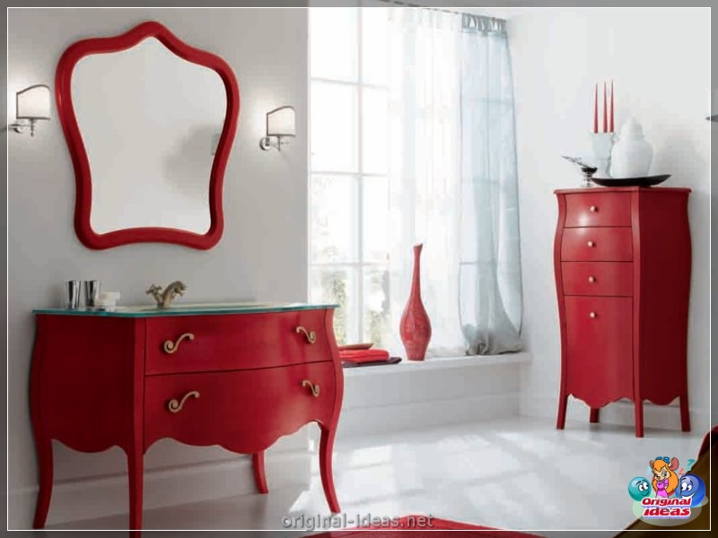 Baño rojo - 90 fotos de las ideas de diseño moderno brillante (baño, rojo, fotos, ideas, diseño, moderno) Baño rojo - 90 fotos de las ideas de diseño moderno brillante