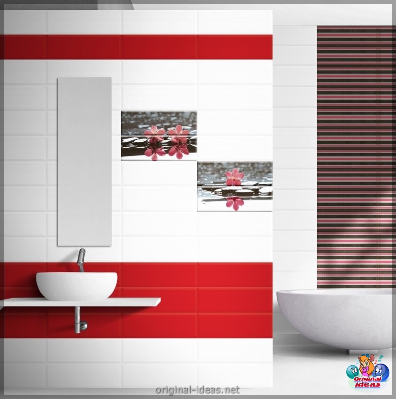 Baño rojo - 90 fotos de las ideas de diseño moderno brillante (baño, rojo, fotos, ideas, diseño, moderno) Baño rojo - 90 fotos de las ideas de diseño moderno brillante