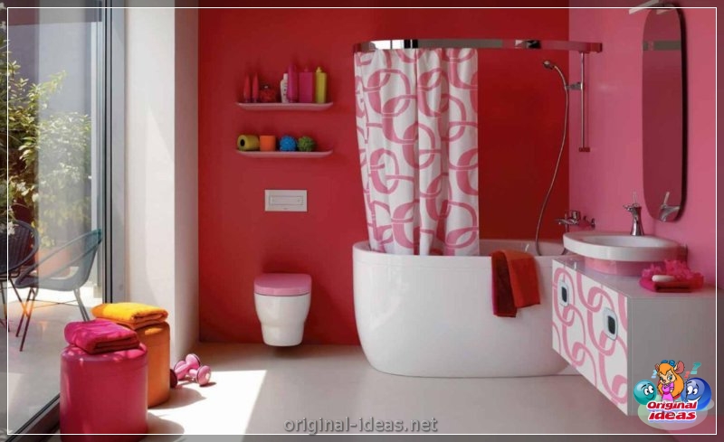 Baño rojo - 90 fotos de las ideas de diseño moderno brillante (baño, rojo, fotos, ideas, diseño, moderno) Baño rojo - 90 fotos de las ideas de diseño moderno brillante