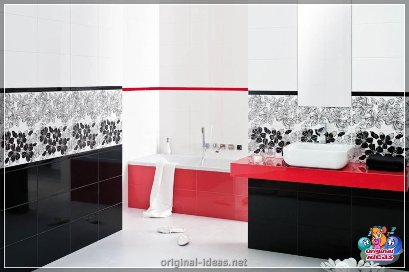 Baño rojo - 90 fotos de las ideas de diseño moderno brillante (baño, rojo, fotos, ideas, diseño, moderno) Baño rojo - 90 fotos de las ideas de diseño moderno brillante