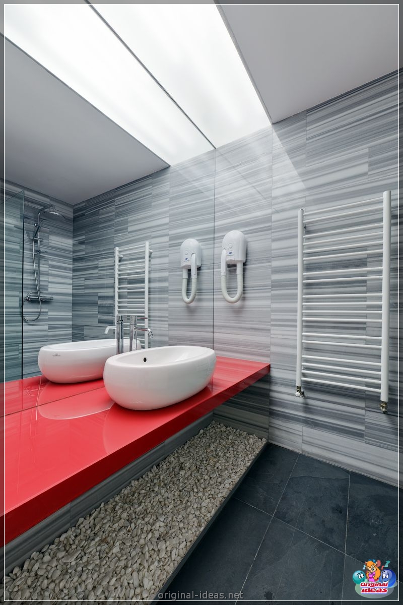 Baño rojo - 90 fotos de las ideas de diseño moderno brillante (baño, rojo, fotos, ideas, diseño, moderno) Baño rojo - 90 fotos de las ideas de diseño moderno brillante