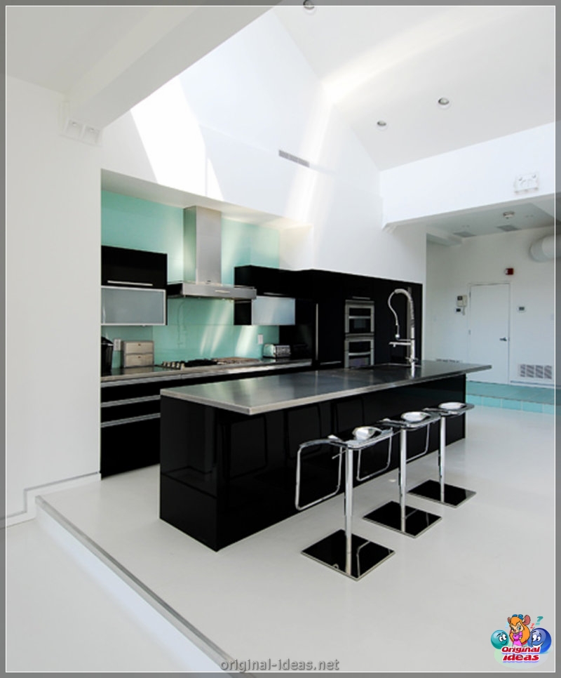 Cocina en blanco y negro - 75 fotos de diseño elegante y armonía de combinación (cocina, blanco, negro, fotos, diseño) Cocina en blanco y negro - 75 fotos de diseño elegante y armonía de combinación
