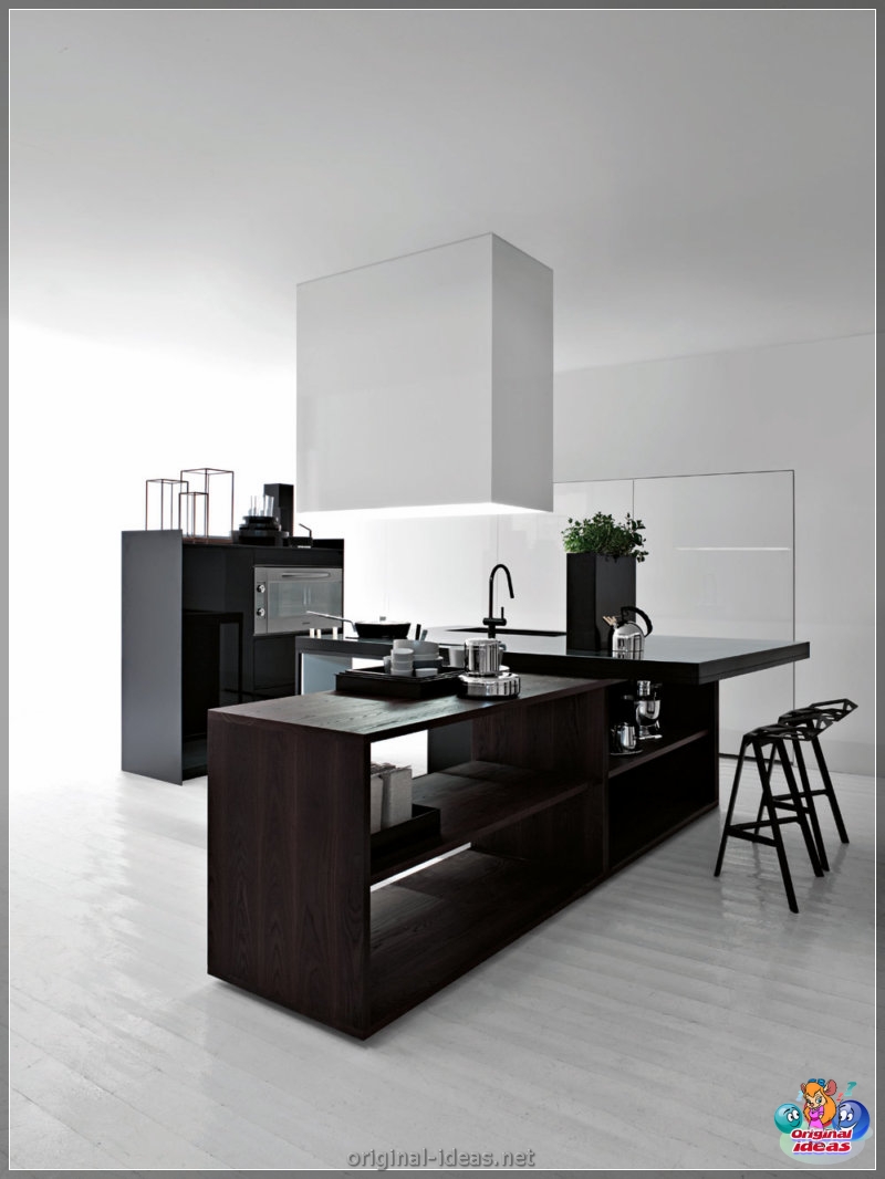Cocina en blanco y negro - 75 fotos de diseño elegante y armonía de combinación (cocina, blanco, negro, fotos, diseño) Cocina en blanco y negro - 75 fotos de diseño elegante y armonía de combinación