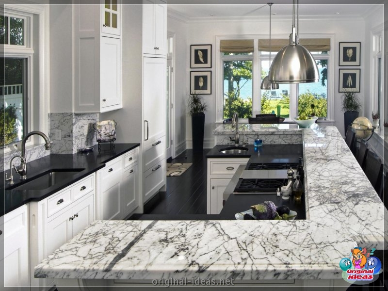 Cocina en blanco y negro - 75 fotos de diseño elegante y armonía de combinación (cocina, blanco, negro, fotos, diseño) Cocina en blanco y negro - 75 fotos de diseño elegante y armonía de combinación