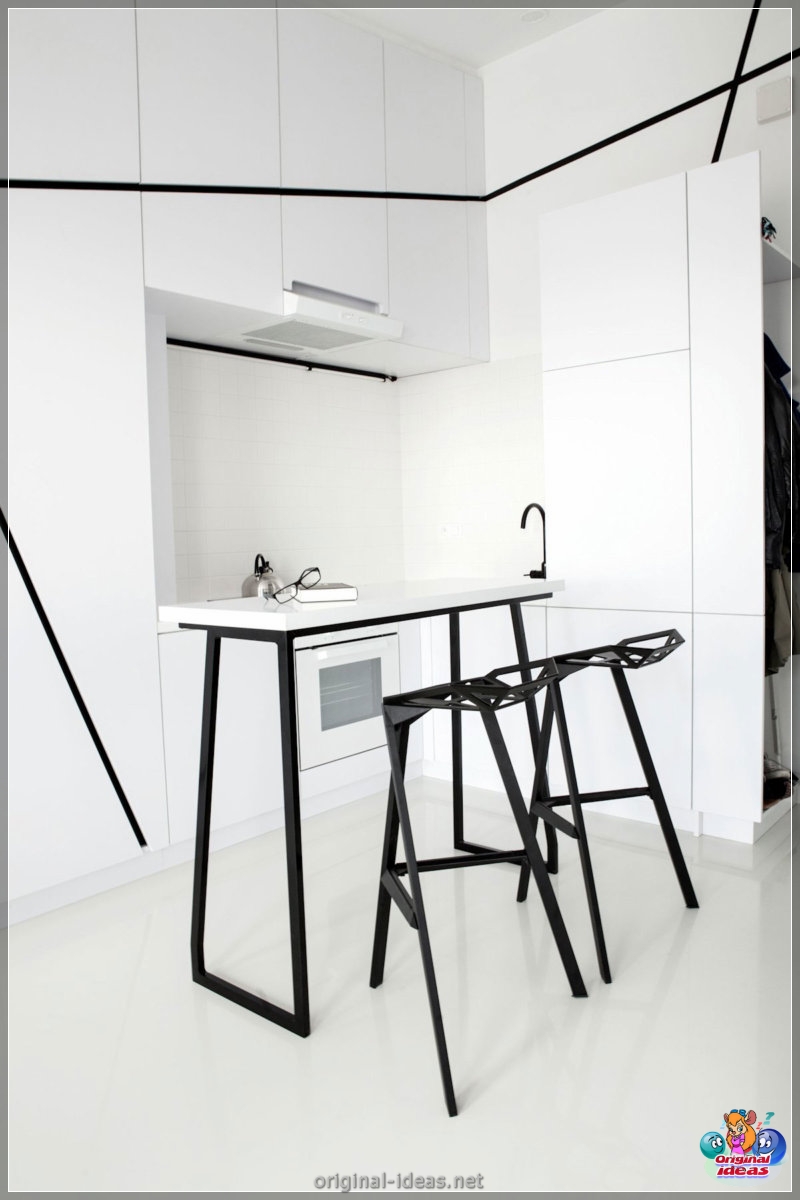Cocina en blanco y negro - 75 fotos de diseño elegante y armonía de combinación (cocina, blanco, negro, fotos, diseño) Cocina en blanco y negro - 75 fotos de diseño elegante y armonía de combinación
