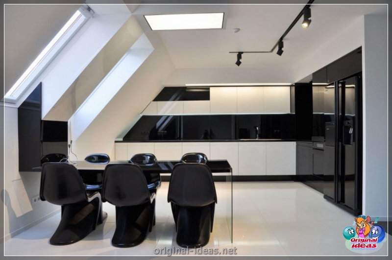 Cocina en blanco y negro - 75 fotos de diseño elegante y armonía de combinación (cocina, blanco, negro, fotos, diseño) Cocina en blanco y negro - 75 fotos de diseño elegante y armonía de combinación