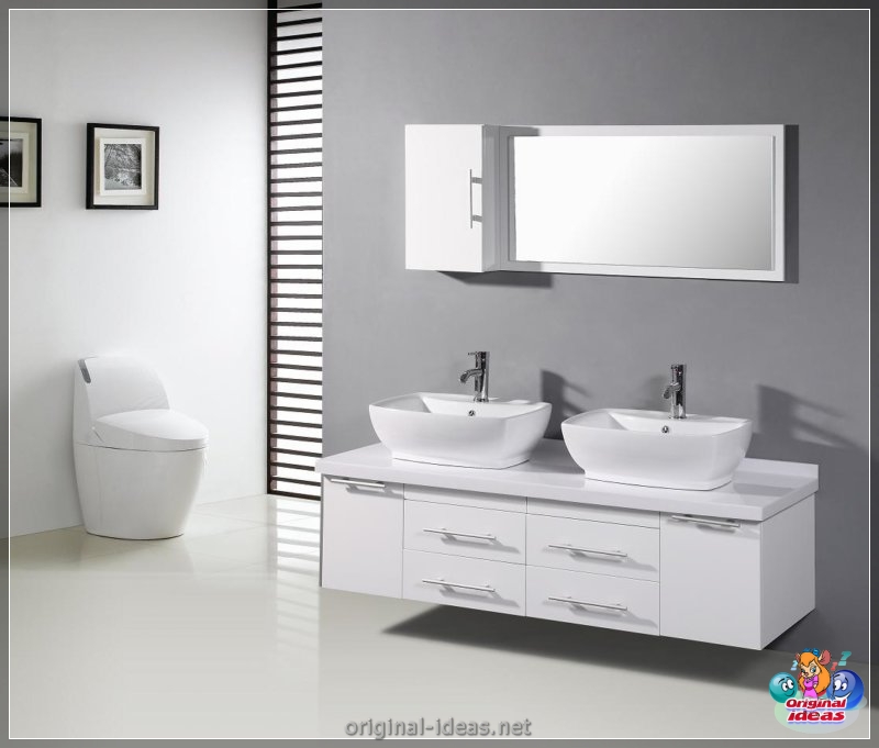 Das Design eines weißen Badezimmers - Optionen zum Kombinieren (75 Fotos von Ideen) (design, eines, weißen, badezimmers, kombinieren) Das Design eines weißen Badezimmers - Optionen zum Kombinieren (75 Fotos von Ideen)