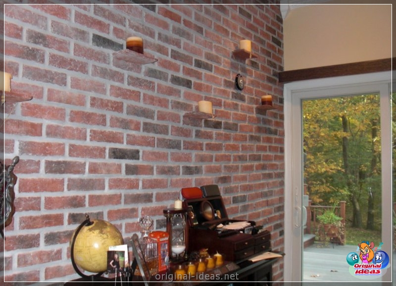 Decoración de pared con Brick - 75 fotos de hermosas fotos en un estilo moderno (decoración, pared, fotos, estilo, moderno, baldosas flexible imitando) Decoración de pared con Brick - 75 fotos de hermosas fotos en un estilo moderno