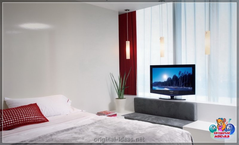 Cómo y dónde colocar un televisor en el dormitorio: revisión de las mejores soluciones + fotos con instrucciones (cómo, televisor, dormitorio, soluciones) Cómo y dónde colocar un televisor en el dormitorio: revisión de las mejores soluciones + fotos con instrucciones