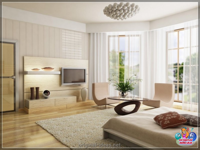 Cómo y dónde colocar un televisor en el dormitorio: revisión de las mejores soluciones + fotos con instrucciones (cómo, televisor, dormitorio, soluciones) Cómo y dónde colocar un televisor en el dormitorio: revisión de las mejores soluciones + fotos con instrucciones