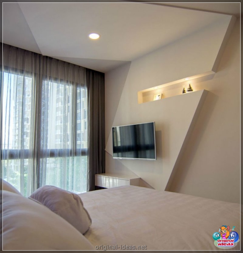 Cómo y dónde colocar un televisor en el dormitorio: revisión de las mejores soluciones + fotos con instrucciones (cómo, televisor, dormitorio, soluciones) Cómo y dónde colocar un televisor en el dormitorio: revisión de las mejores soluciones + fotos con instrucciones
