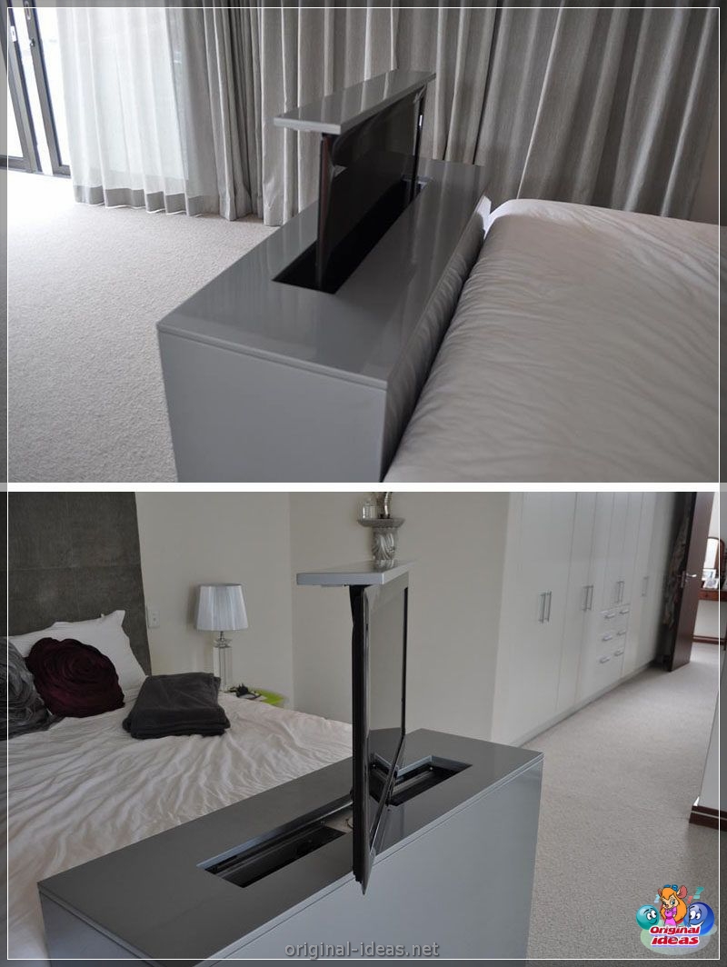 Cómo y dónde colocar un televisor en el dormitorio: revisión de las mejores soluciones + fotos con instrucciones (cómo, televisor, dormitorio, soluciones) Cómo y dónde colocar un televisor en el dormitorio: revisión de las mejores soluciones + fotos con instrucciones