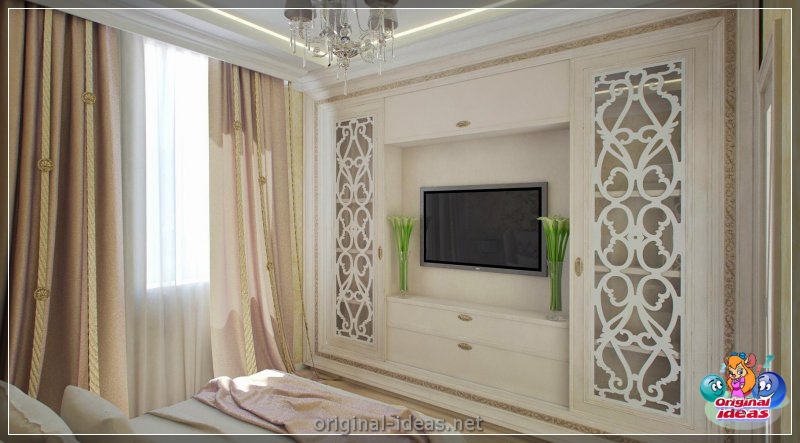 Cómo y dónde colocar un televisor en el dormitorio: revisión de las mejores soluciones + fotos con instrucciones (cómo, televisor, dormitorio, soluciones) Cómo y dónde colocar un televisor en el dormitorio: revisión de las mejores soluciones + fotos con instrucciones