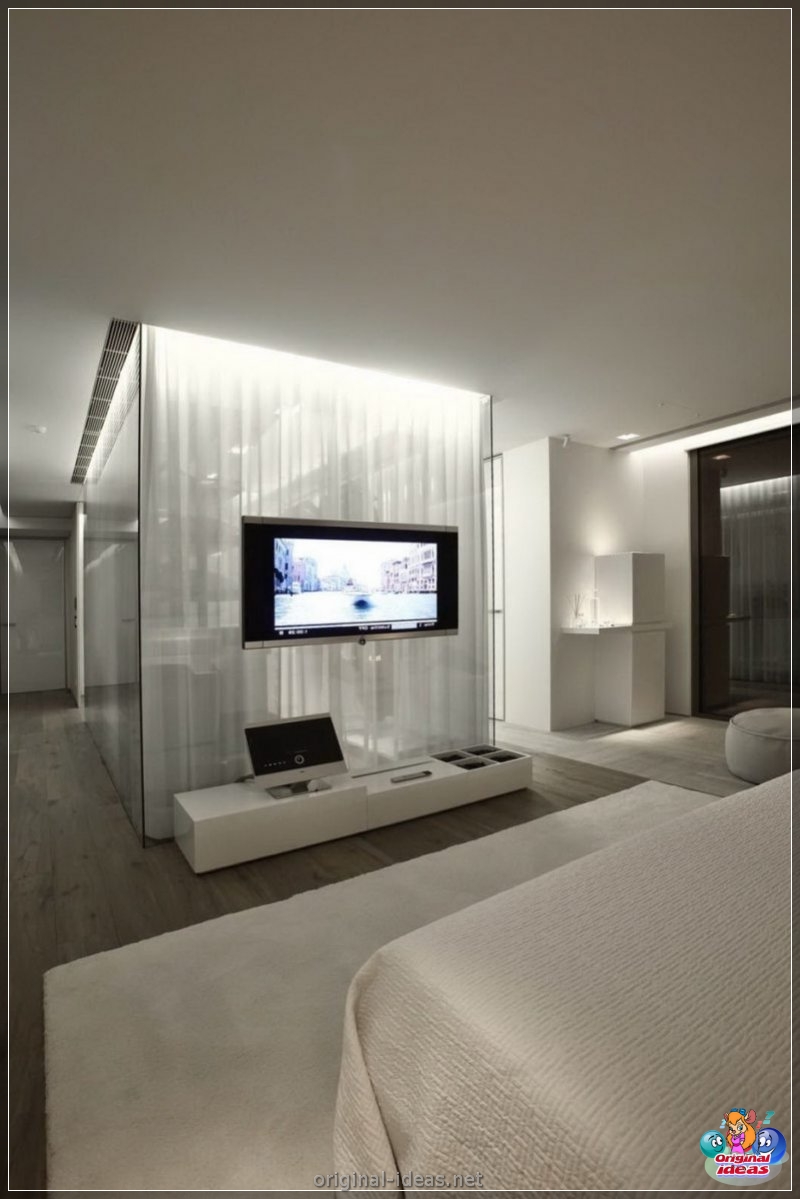 Cómo y dónde colocar un televisor en el dormitorio: revisión de las mejores soluciones + fotos con instrucciones (cómo, televisor, dormitorio, soluciones) Cómo y dónde colocar un televisor en el dormitorio: revisión de las mejores soluciones + fotos con instrucciones