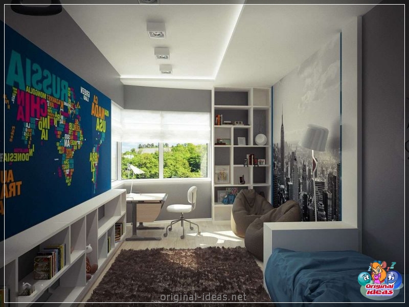 Dormitorio para un adolescente - 100 mejores fotos con ideas para organizar! (dormitorio, para, adolescente, fotos, dormitorio para adolescente, para adolescente elegir) Dormitorio para un adolescente - 100 mejores fotos con ideas para organizar!