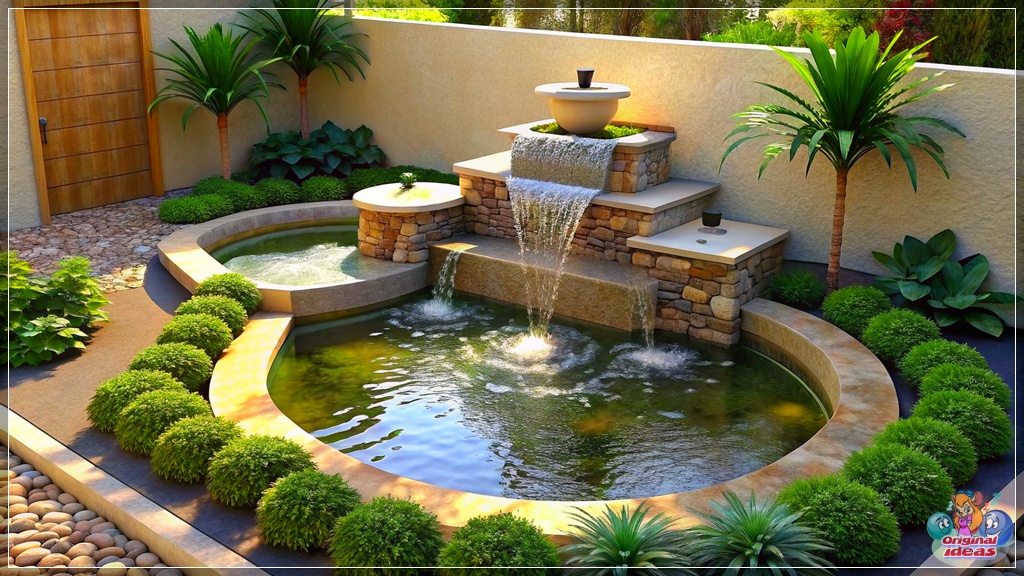 Ideas de diseño para el patio trasero: Mejore su oasis al aire libre con una pequeña fuente o cascada Ideas de diseño para el patio trasero: Mejore su oasis al aire libre con una pequeña fuente o cascada