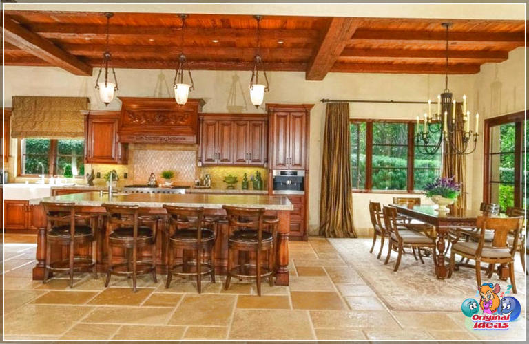 design della casa Cucina gourmet con open concept in stile italiano