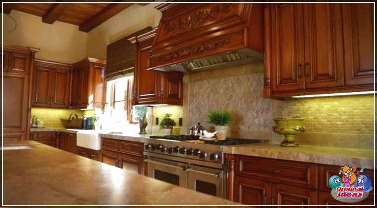 design della casa Primo piano di cucina rustica in stile italiano