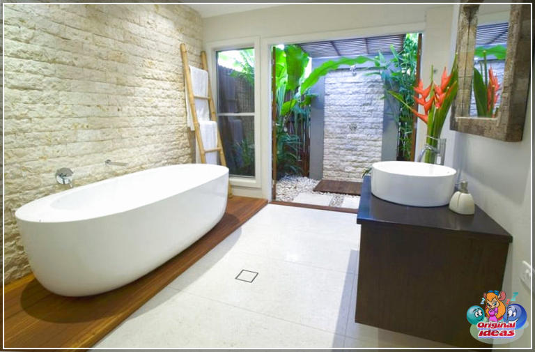 51 idées de design de salle de bain (photos de baignoires et douches) (minimaliste, extérieur, armoires, combinaison, simple, salle de bain, design, idées, baignoires, douches, carreaux de pierre) 51 idées de design de salle de bain (photos de baignoires et douches)