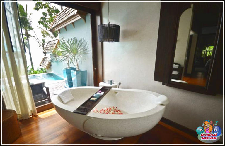 51 idées de design de salle de bain (photos de baignoires et douches) (minimaliste, extérieur, armoires, combinaison, simple, salle de bain, design, idées, baignoires, douches, carreaux de pierre) 51 idées de design de salle de bain (photos de baignoires et douches)