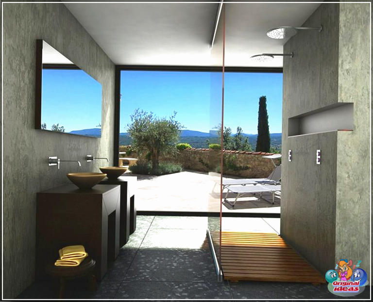 51 idées de design de salle de bain (photos de baignoires et douches) (minimaliste, extérieur, armoires, combinaison, simple, salle de bain, design, idées, baignoires, douches, carreaux de pierre) 51 idées de design de salle de bain (photos de baignoires et douches)
