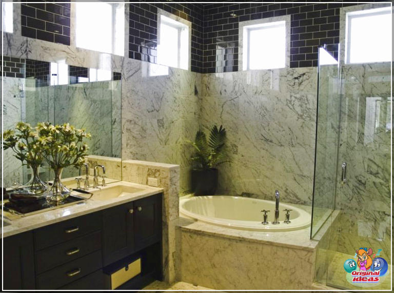 51 idées de design de salle de bain (photos de baignoires et douches) (minimaliste, extérieur, armoires, combinaison, simple, salle de bain, design, idées, baignoires, douches, carreaux de pierre) 51 idées de design de salle de bain (photos de baignoires et douches)
