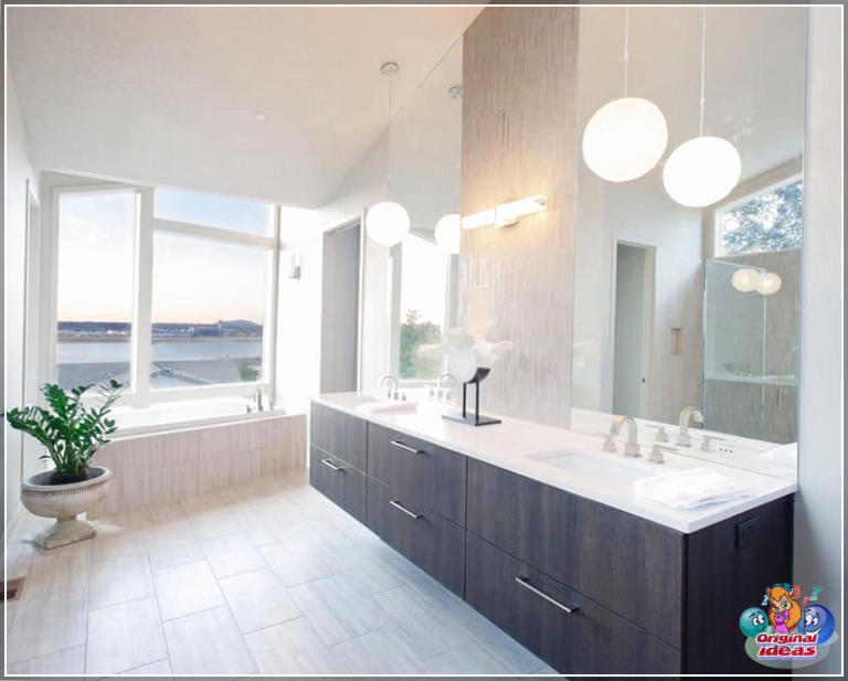 50 idées de design de salle de bain de luxe (granit, cette salle de bain moderne, comptoir, chambre à coucher, luxe, salle de bain, design, idées, carreaux de céramique) 50 idées de design de salle de bain de luxe