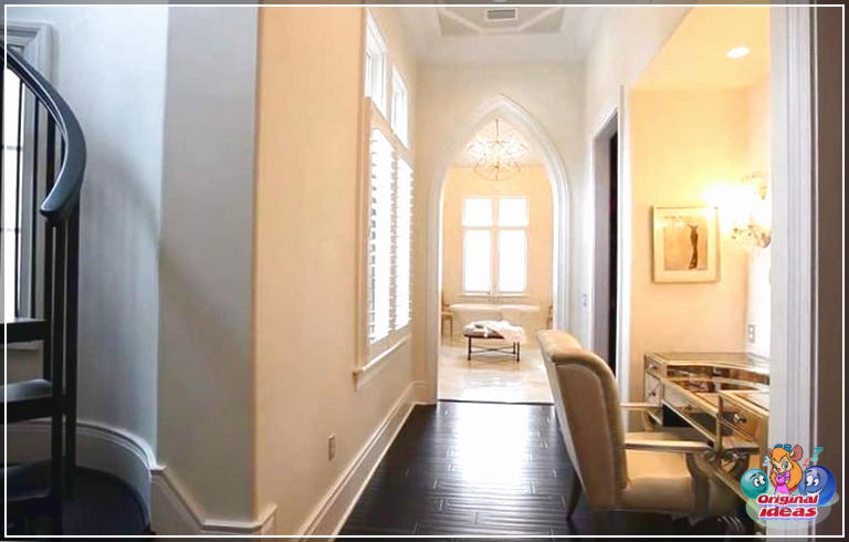Conception de maison de style château moderne (photos intérieures et extérieures) () Maquillage salle d'eau dans la maison de luxe