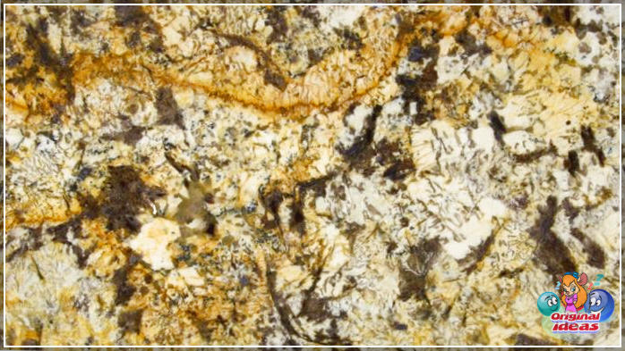 Colori granito per controsoffitti (immagini di tipi popolari) () Lastra di granito giallo di fuochi d'artificio