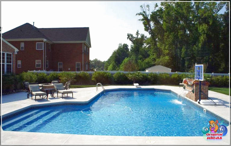 natation Conception de piscine en forme de L paresseux